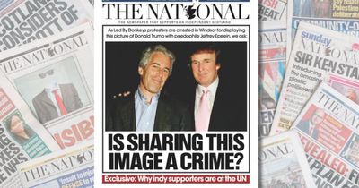 The National dedicates front page to Trump and Epstein after protest arrests