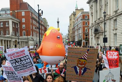 Thousands in London protest Donald Trump’s state visit to the UK