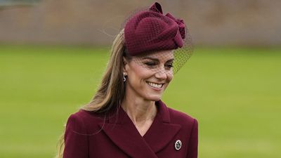 Kate Middleton goes bold in head-to-toe burgundy as she greets President Trump - and her Chanel bag shows a shift in her style