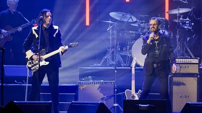 With A Little Help From His Friends: Jack White joins Ringo Starr on stage for a performance of a Beatles classic after going Toto with Steve Lukather