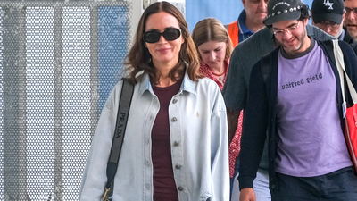 Emily Blunt makes the case for the shacket as this season's must-have layering piece
