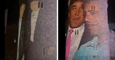 Four men bailed after arrest for projecting Trump and Epstein images, police say