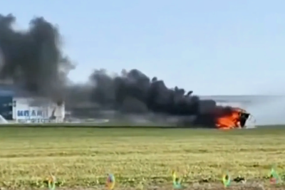 Flying cars crash into each other mid-air in China