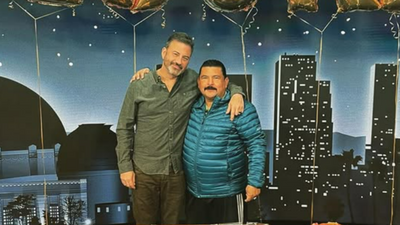 Photos of Guillermo Rodriguez Waiting Outside LA studio as Jimmy Kimmel Show Axed by ABC