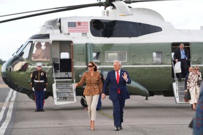 Trump and Melania forced to switch helicopters while leaving London due to ‘minor hydraulic issue’
