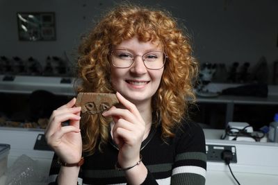 Archaeology student unearths rare stone carving that may show Pictish face