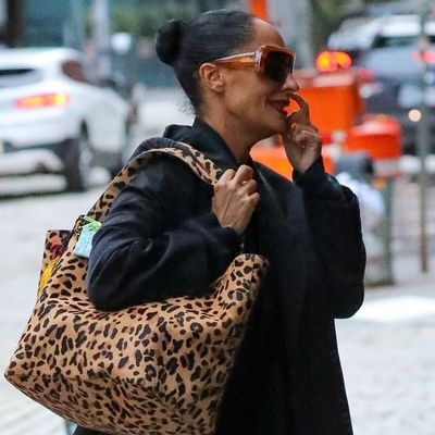 Tracee Ellis Ross Elevates the Post-Fashion Week Recovery Look in Asics Sneakers and a $4,590 Leopard Alaïa Tote