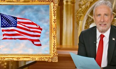 Jon Stewart return to work early and nervously mocks MAGA and Trump as Kimmel goes dark