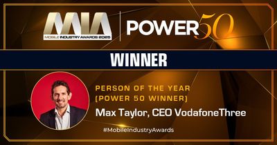 Mobile Industry Awards 2025: VodafoneThree CEO Max Taylor is our Power 50 Person of the Year!