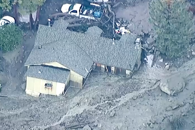 Mudslide buries houses and cars after heavy rain in California
