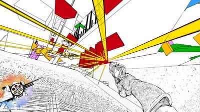 This indie game looks like a massacre at a Mondrian exhibition, and I love it