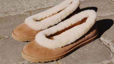 Ballet flats + UGGs – is this the cosiest approach to taking this trending flat into autumn?