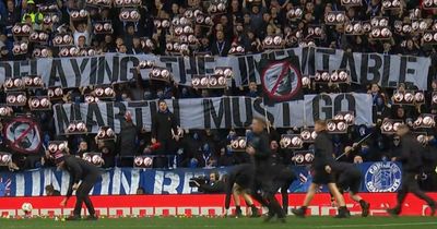 Rangers vs Hibs cup tie halted by Union Bears 'Martin must go' protest
