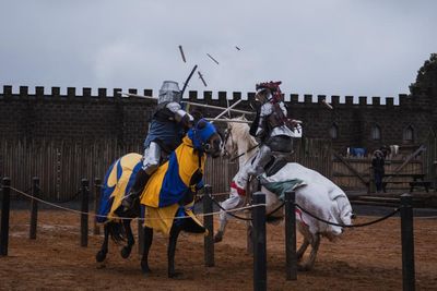 Knights in shining armour gallop into battle at Australia’s national jousting championship