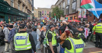 Man arrested after 'police officer assaulted' at Glasgow rally