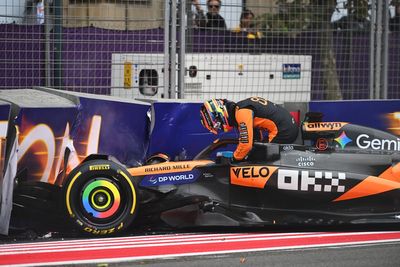 Lando Norris fails to capitalise after Oscar Piastri crash as Max Verstappen wins Azerbaijan GP