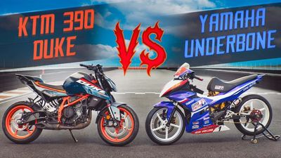 Drag Race and Moto Gymkhana Challenge: KTM 390 vs. Race-Prepped Yamaha 150