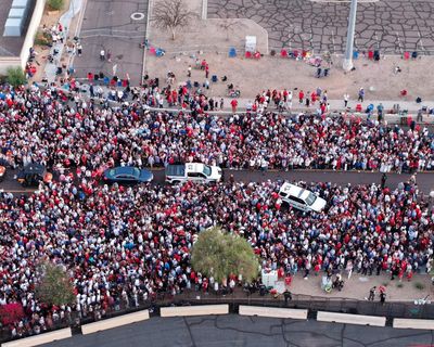 Trump rails against opponents in Kirk tribute after widow says she forgives shooting suspect – as it happened