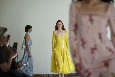 Royal favourite Emilia Wickstead trades demure daywear for bold colour and balloon hems