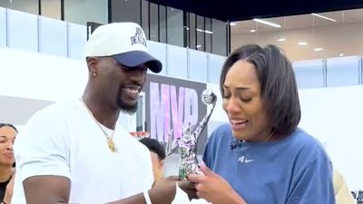 A'ja Wilson Receives WNBA MVP Trophy From Boyfriend Bam Adebayo in Sweet Moment