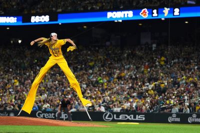 Photo highlights from the Savannah Bananas' exhibition baseball battle against the Firefighters
