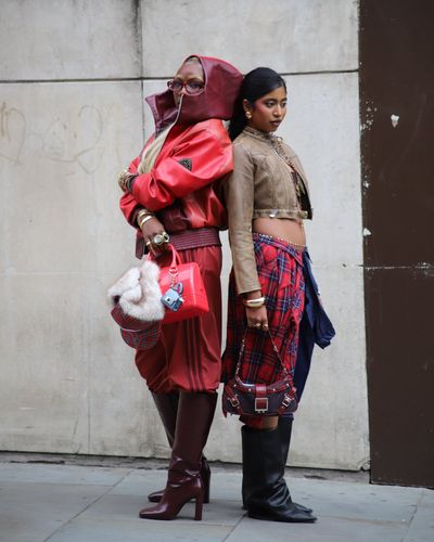 Fur, leather and kilts: The best street style at London Fashion Week