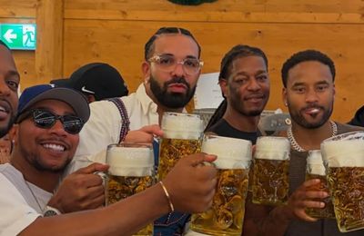 Drake trades his beloved champagne for beer steins at Oktoberfest