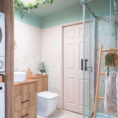 So long, colour drenching - colour capping is a simple paint trick that will make a small bathroom feel bigger