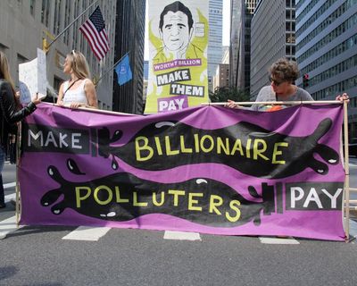 Climate activists gather in New York for ‘Sun Day’ solar energy and anti-billionaire rallies