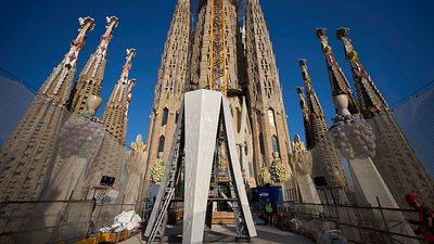 The Sagrada Família closes in on completing its central tower and becoming Europe's tallest Christian church