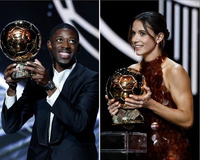 Ousmane Dembélé and Aitana Bonmatí land Ballon d’Or awards as England duo honoured