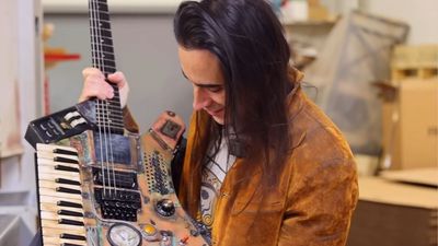 “Nuno calls me up and says, ‘Picture this. I want Mad Max and Jesus Christ Superstar’”: Nuno Bettencourt’s outrageous part-guitar, part-keytar Washburn is 2025’s wildest Custom Shop creation