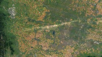 Extreme 'golf ball-size' hailstones carve 125-mile 'scar' in Canadian landscape — Earth from space