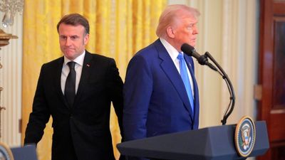 Big mistake: Emmanuel Macron calls Donald Trump for help after he’s stopped by the NYPD