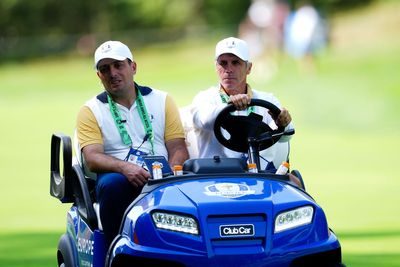 Gianfranco Zola at the wheel for Europe’s Ryder Cup team in New York