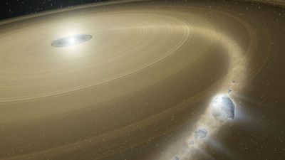 Hubble Space Telescope watches dying star chow down on a Pluto-like world filled with ice