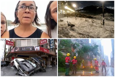Super Typhoon Ragasa: London mother tells of 'terrifying' moment 120mph winds hit Hong Kong