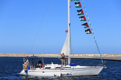 Activist flotilla seeking to break the Israeli blockade of Gaza says drones attacked its boats