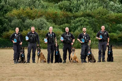 Police dog team pelted with bricks and fireworks by rioters receives award