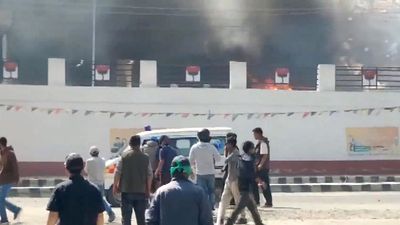 BJP office torched, Ladakh tense, several injured in clashes
