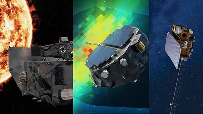 Space weather satellites blast off together to study the Sun's violent side