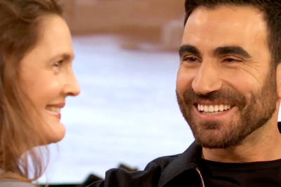 Brett Goldstein and Drew Barrymore get up close and personal in talk show interview