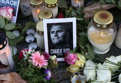 Rightwing podcasters run rampant with Charlie Kirk conspiracies: ‘It’s craven opportunism’