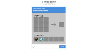 How to beat level 21 of I’m Not a Robot – Craft a diamond pickaxe in Minecraft