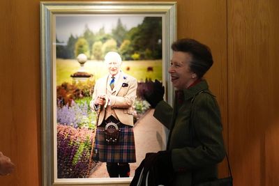 Princess Royal unveils portrait of the King at Scottish Parliament