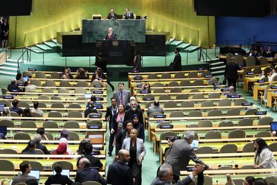 UN delegates lead a mass walkout as Netanyahu insists Israel must ‘finish the job’ in Gaza