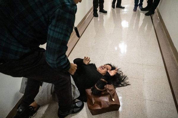ICE agent slams woman to the ground and taunts ‘adios’ after her husband is detained, in viral video