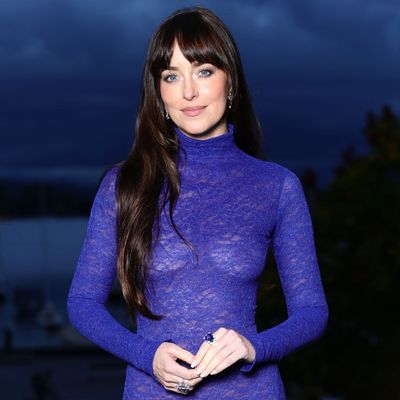 Dakota Johnson Gives the Drop-Waist Trend a Gucci Twist With a Semi-Sheer Gown