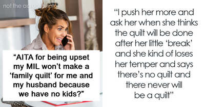 “I’m Not Making A Quilt For A Couple Of Dogs”: MIL Refuses To Include Childfree Couple In Family Tradition