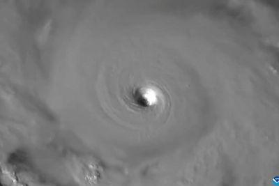 Hurricane Humberto hurtles towards US East Coast in satellite footage